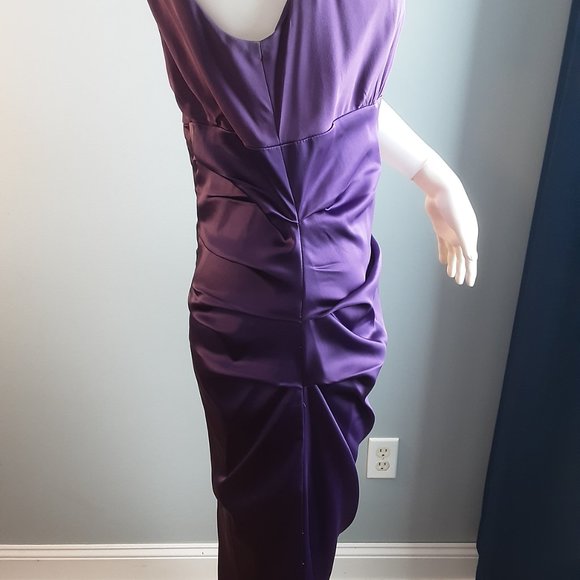 Purple  Cocktail Dress by Suzi CHIN for Maggie boutique - Picture 3 of 11
